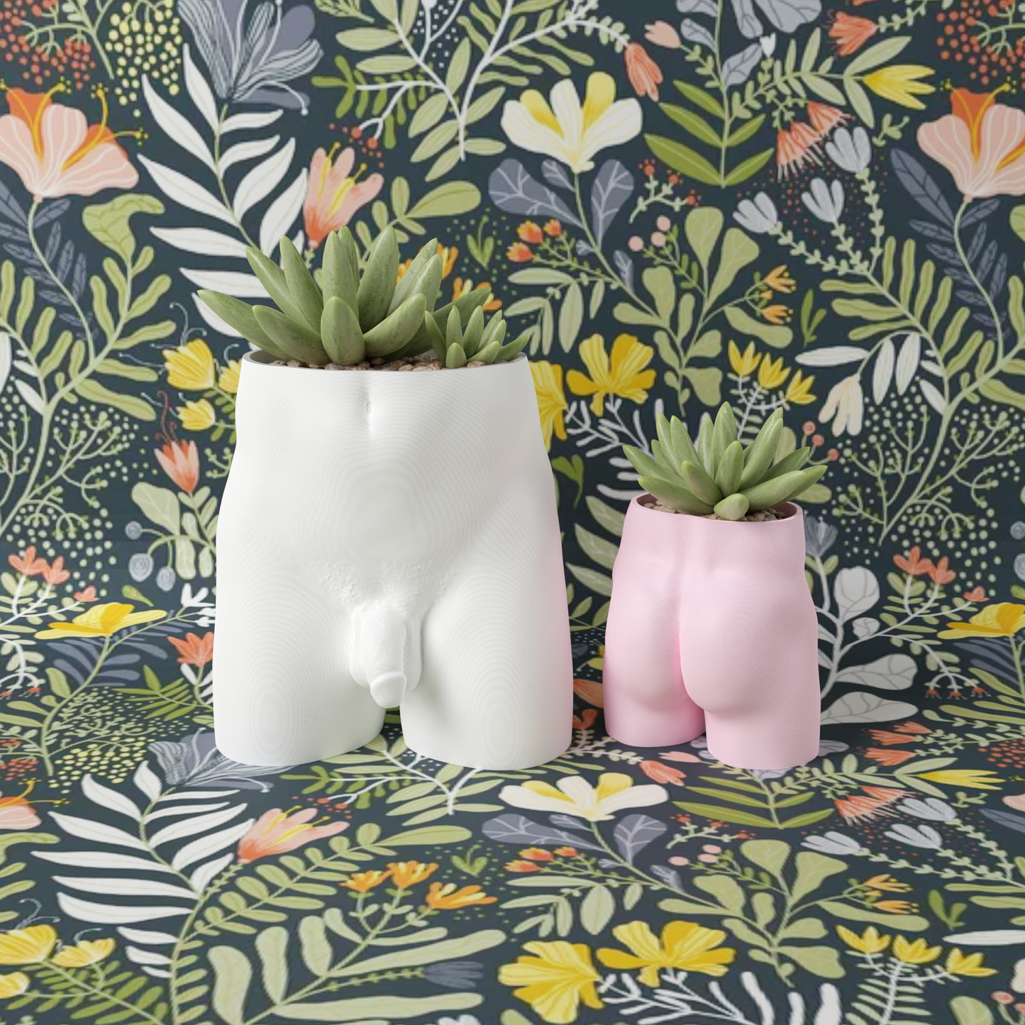 Peachy Boy - 3D Printed Male Nude Planter Pot